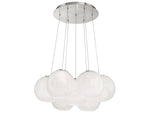 Modern Forms Cosmic 7-Light Brushed Nickel Glass LED Globe Pendant