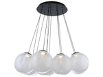 Modern Forms Cosmic 12-Light Black Glass LED Globe Pendant
