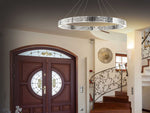 Modern Forms Zelda 12-Light Polished Nickel Glass LED Round Pendant