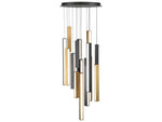Modern Forms Chaos 15-Light Black Aged Brass LED Geometric Pendant