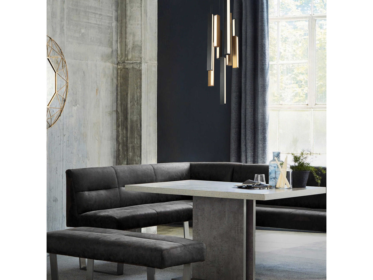 Modern Forms Chaos 15-Light Black Aged Brass LED Geometric Pendant