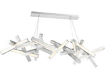 Modern Forms Chaos 19-Light9-Light Brushed Aluminum Silver LED Linear Island Pendant