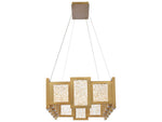 Modern Forms Fury 24-Light Aged Brass Glass LED Geometric Linear Island Pendant