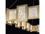Modern Forms Fury 24-Light Aged Brass Glass LED Geometric Linear Island Pendant