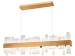 Modern Forms Acropolis 1-Light Aged Brass LED Geometric Linear Island Pendant