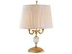 Maitland Smith Aged Brass with Crystal Insert Table Lamp