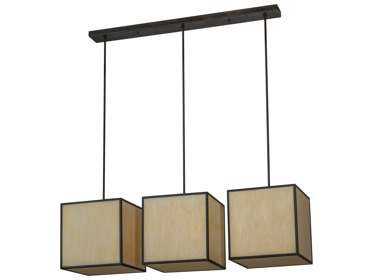 Meyda Quadrato Kessler Chestnut Brown Geometric Pendant