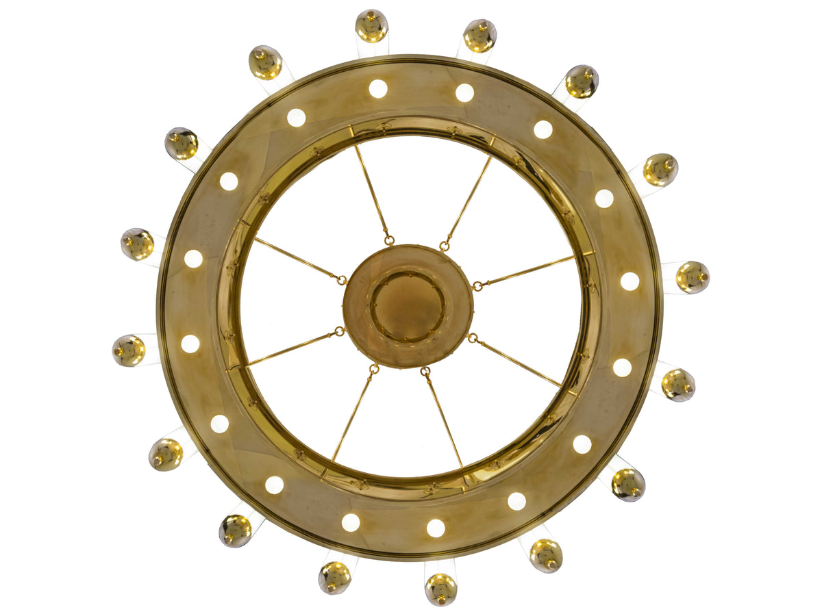 Meyda Brass With Steel Cylinder Pendant