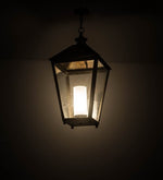 Meyda Stafford 1-Light Bronze Glass Lantern Pendant