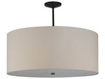 Meyda Cilindro 6-Light Bronze Glass Drum Pendant