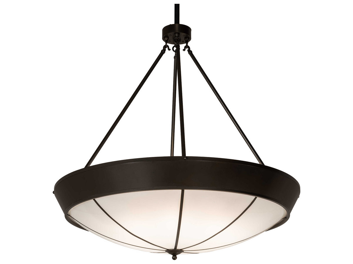 Meyda St. James 8-Light Bronze White Bowl Pendant