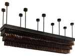 Meyda Beer 6-Light Black Amber Brown Glass Island Pendant