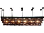 Meyda Beer 6-Light Black Amber Brown Glass Island Pendant