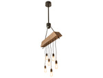 Meyda Alva 6-Light Black Wood LED Linear Island Pendant