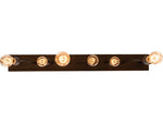 Meyda Alva 6-Light Black Wood LED Linear Island Pendant