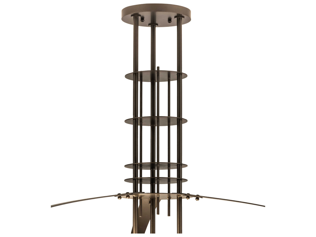 Meyda Sadie 6-Light Bronze White Bowl Pendant