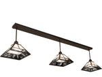 Meyda T-mission 3-Light Oil Rubbed Bronze Black Glass Island Pendant