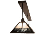 Meyda T-mission 3-Light Oil Rubbed Bronze Black Glass Island Pendant
