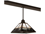 Meyda T-mission 3-Light Oil Rubbed Bronze Black Glass Island Pendant