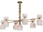 Meyda Lex 7 6 Light Brass Tint Glass Sputnik Island Pendant