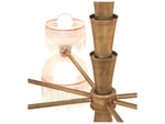 Meyda Lex 7 6 Light Brass Tint Glass Sputnik Island Pendant