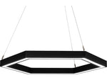 Meyda Anillo Black LED Geometric Pendant