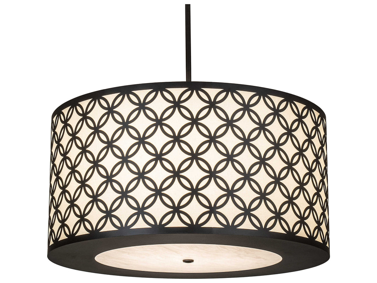 Meyda 3-Light Oil Rubbed Bronze Drum Pendant