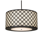 Meyda 3-Light Oil Rubbed Bronze Drum Pendant