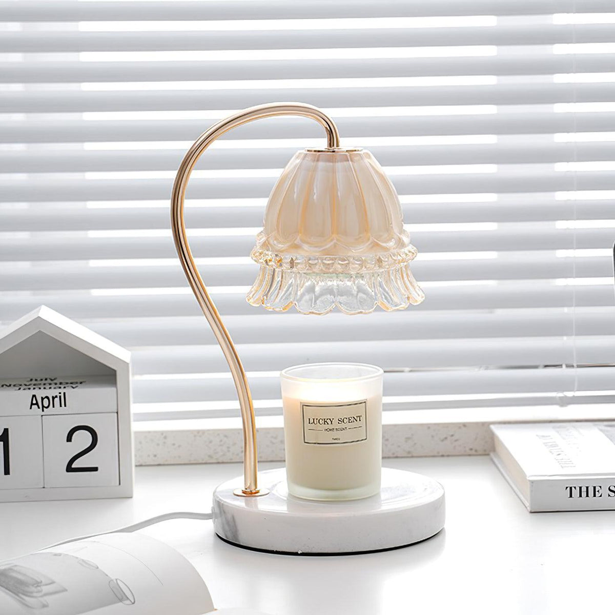 Marble Warmer Table Lamp 6.3"