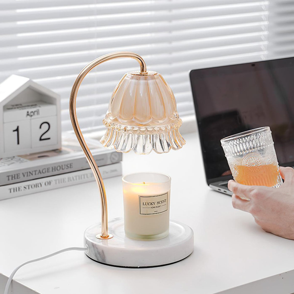 Marble Warmer Table Lamp 6.3"
