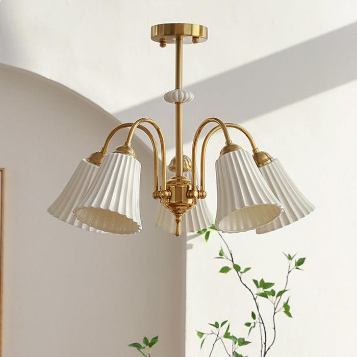 Medieval Ceramic Trumpet Chandelier