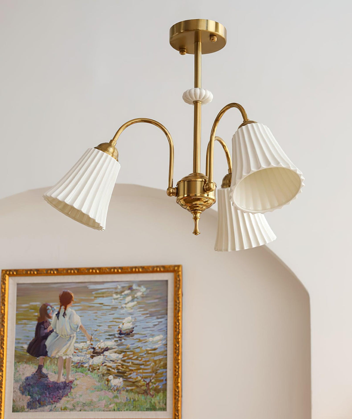 Medieval Ceramic Trumpet Chandelier