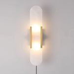 Melange Elongated Alabaster Plug-in Wall Lamp