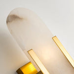 Melange Elongated Alabaster Plug-in Wall Lamp