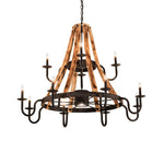 Meyda Lighting Barrel Stave 54 Inch 12 Light Chandelier Cp744352
