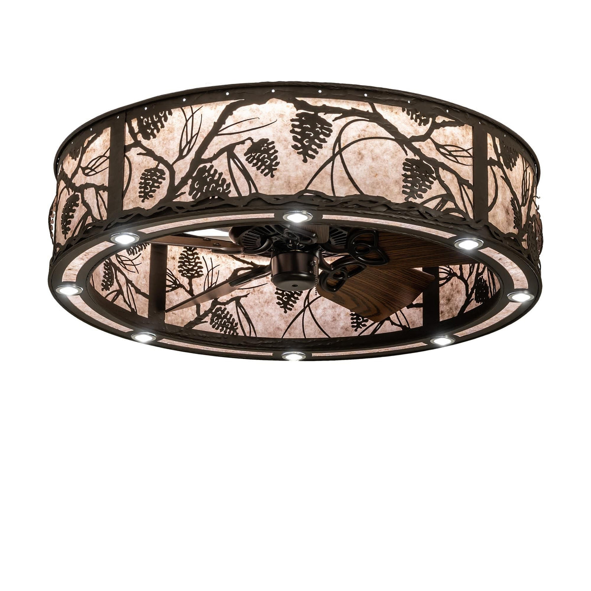 Meyda Lighting Whispering Pines 37 Inch 12 Light Led Chandelier Cp744079