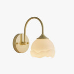 Milk White Floral Wall Lamp