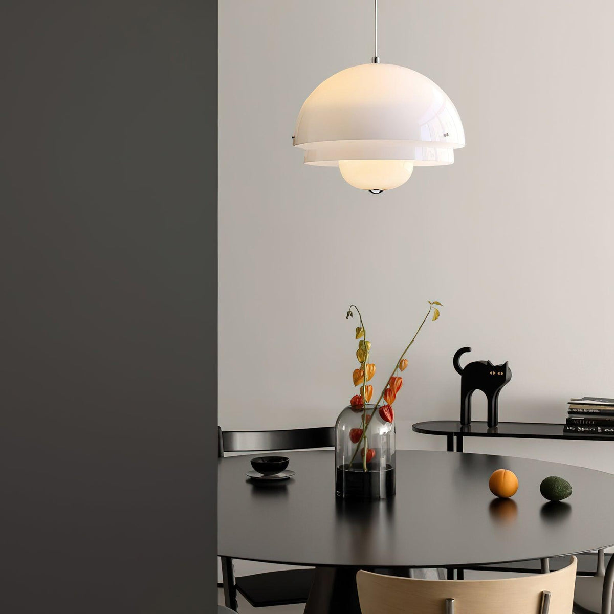 Milk White Layer Pendant Lamp 15.7″