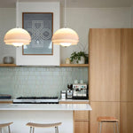 Milk White Layer Pendant Lamp 15.7″