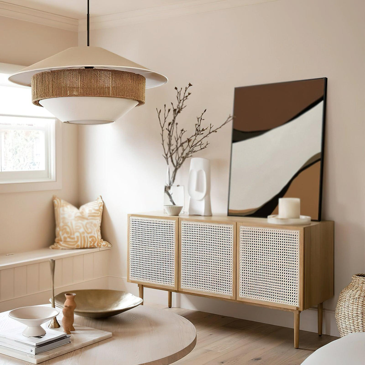 Mixed Woven Pendant Light