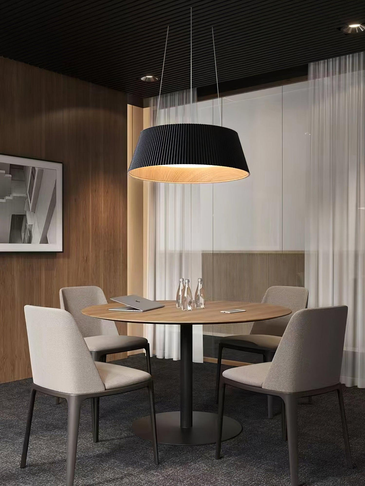 Modern Ribbed Pendant Light
