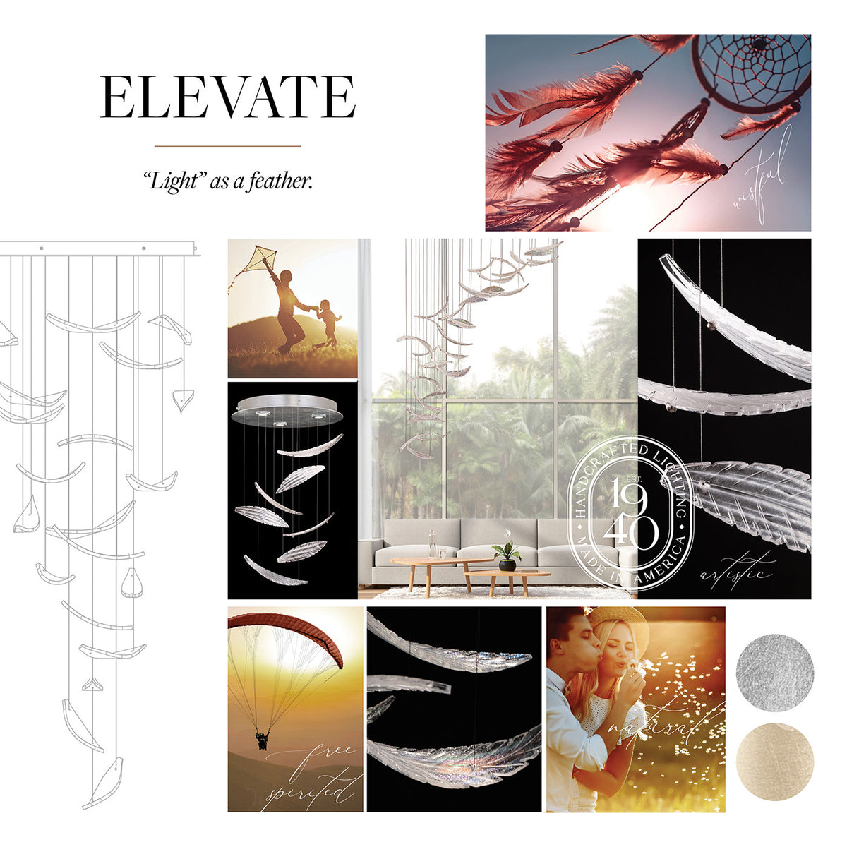 ELEVATE 59" W Rectangular Pendant
