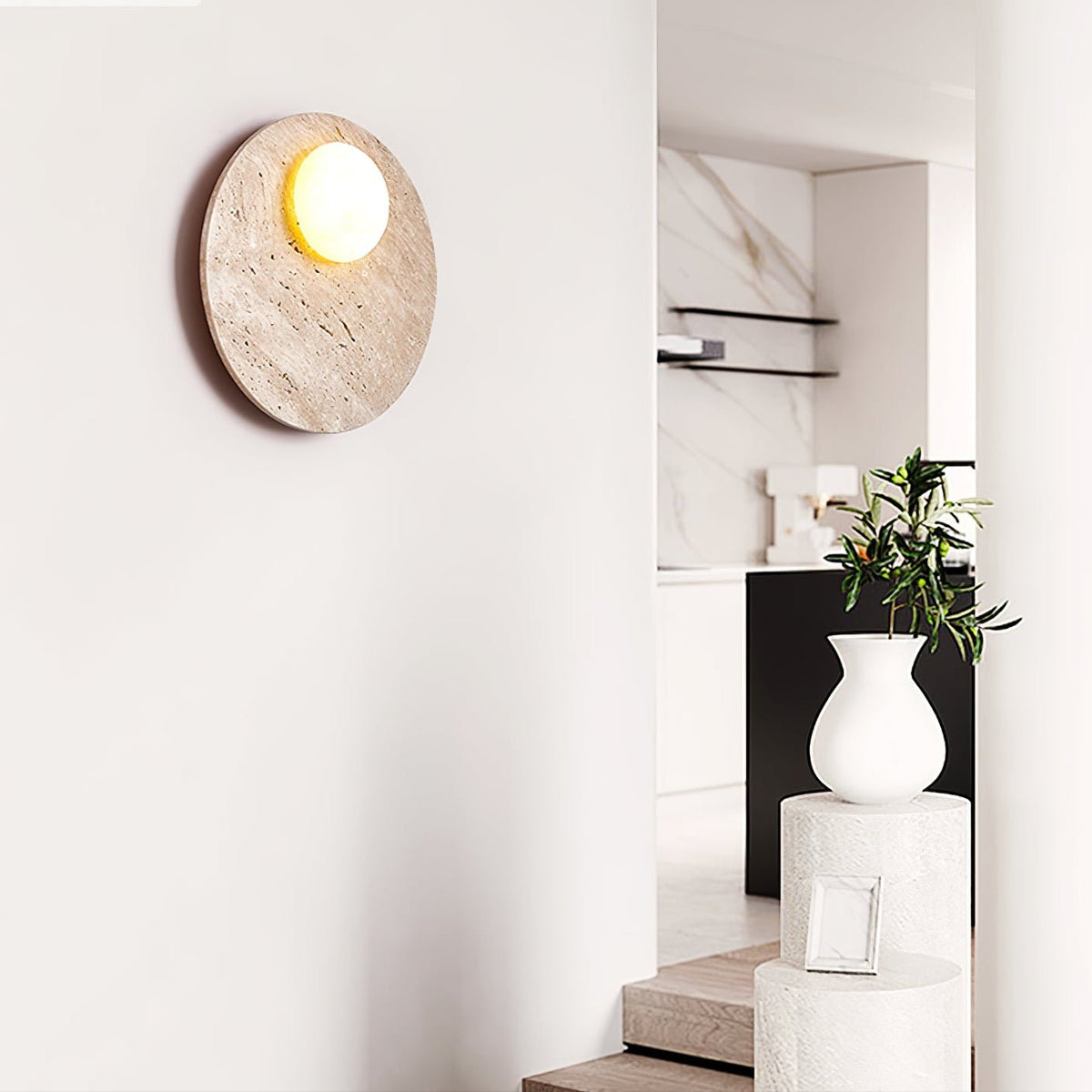 Moonwake Travertine Sconce