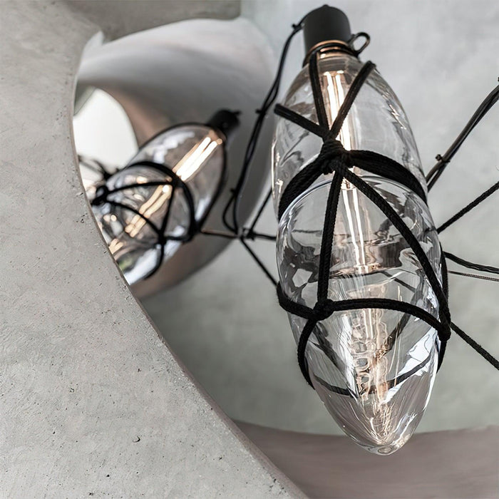 Mouth Blown Crystal Glass Pendant Lamp