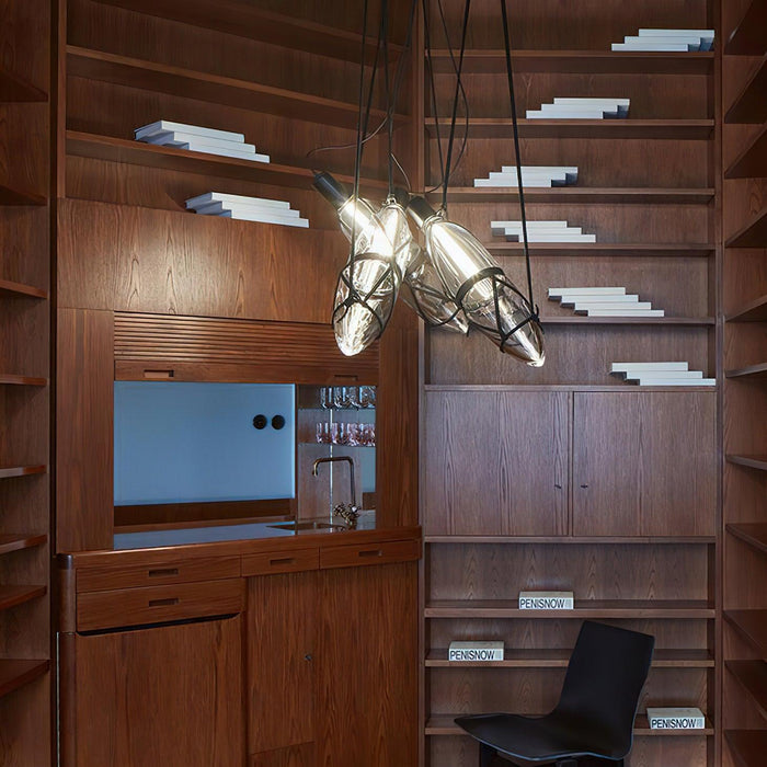 Mouth Blown Crystal Glass Pendant Lamp