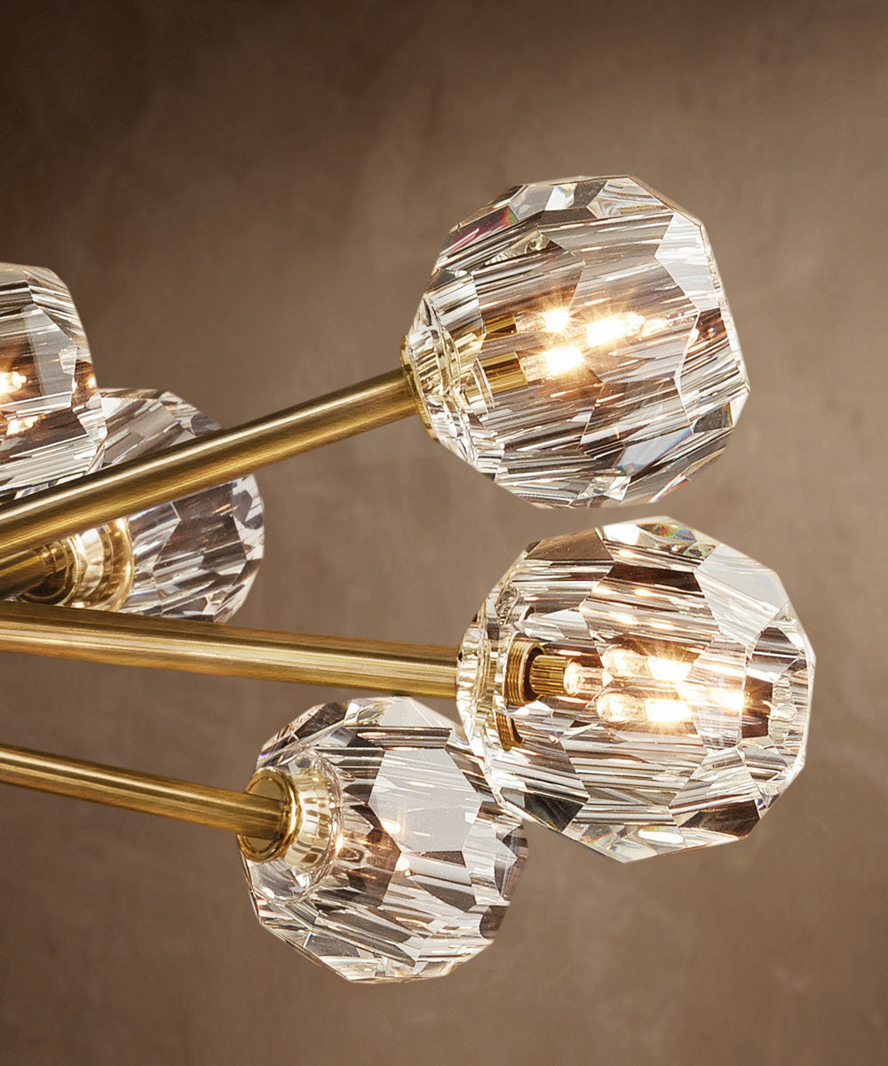 Boule De Cristal Clear Glass Round Chandelier 36"