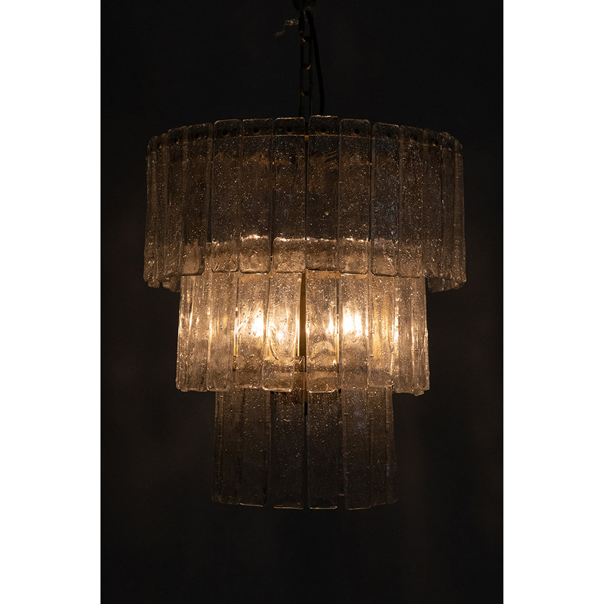 Noir Bruna Chandelier - Small - Metal With Brass Finish