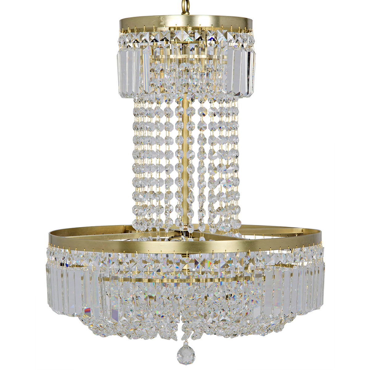 Noir St. Petersburg Chandelier - Antique Brass And Glass