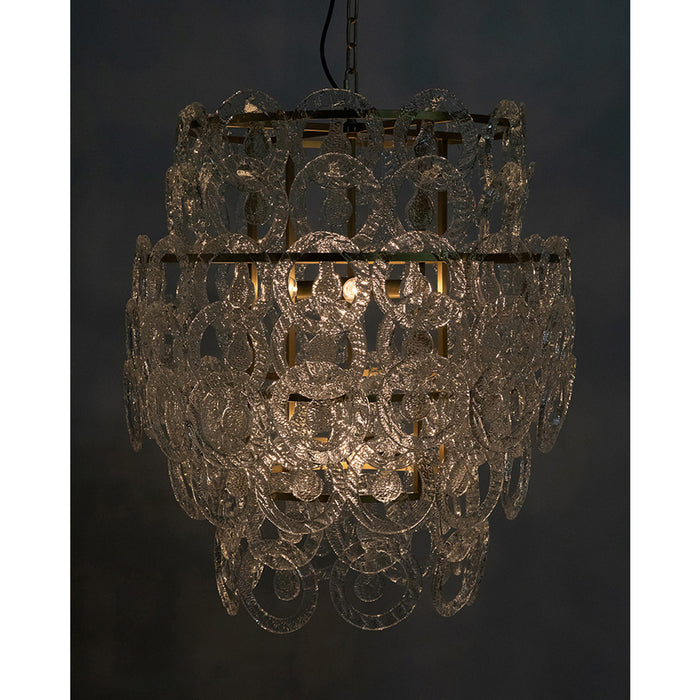 Noir Quebec Chandelier - Metal With Brass Finish