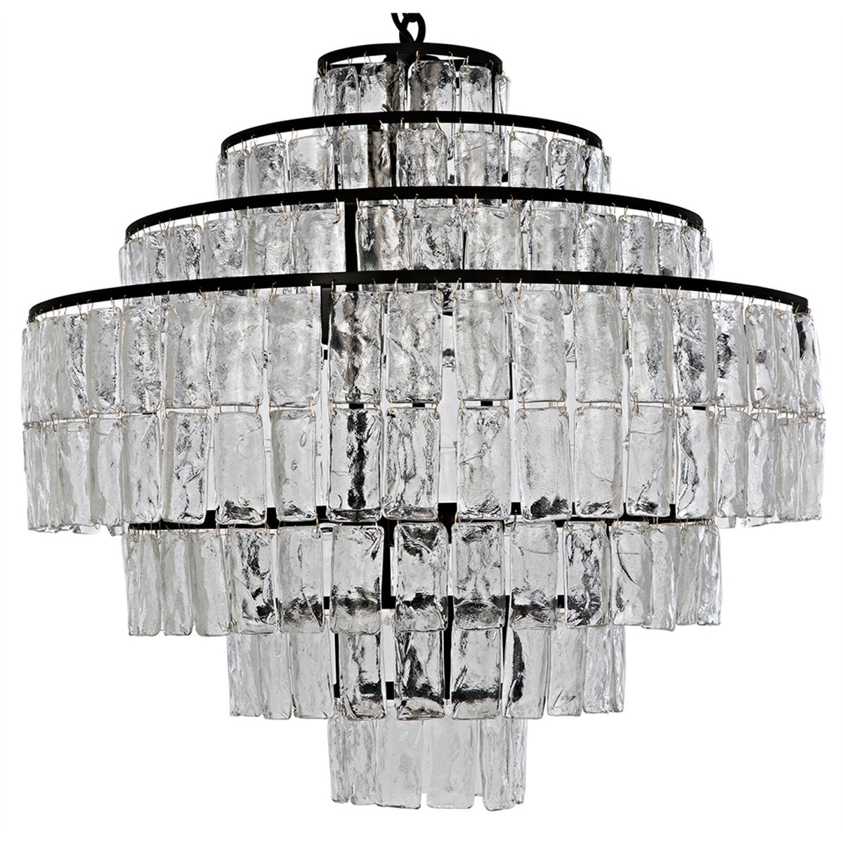Noir Satellite Chandelier - Black Steel